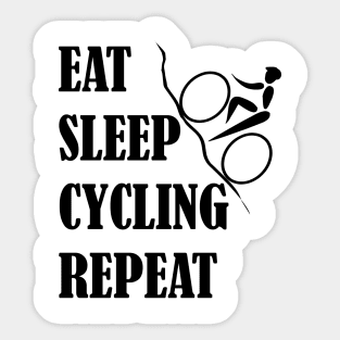 EAT SLEEP CYCLING REPEAT Sticker